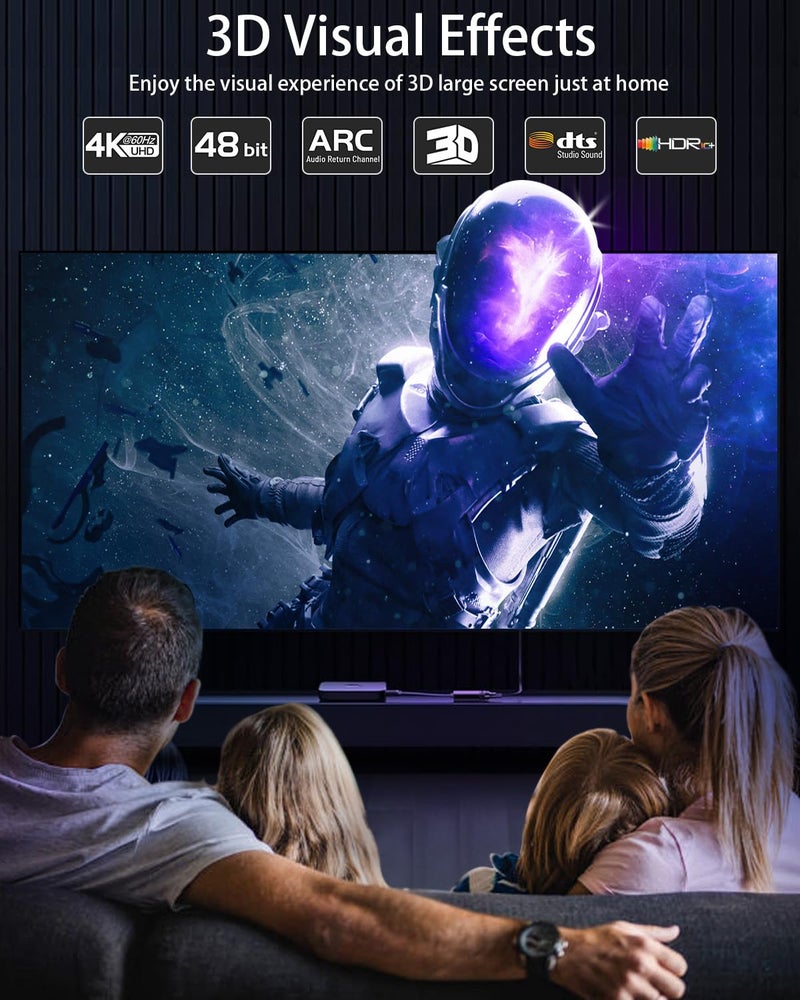 LEADSTAR HDMI Cable 4K 6 ft / 2m, High Speed HDMI 2.0 Cord Braided | 4K@60Hz, Ultra HD, 2160p, ARC, HDR, 3D, HDCP 2.2 | for Xbox, PS5, TV, Laptop, Monitor - Image 2